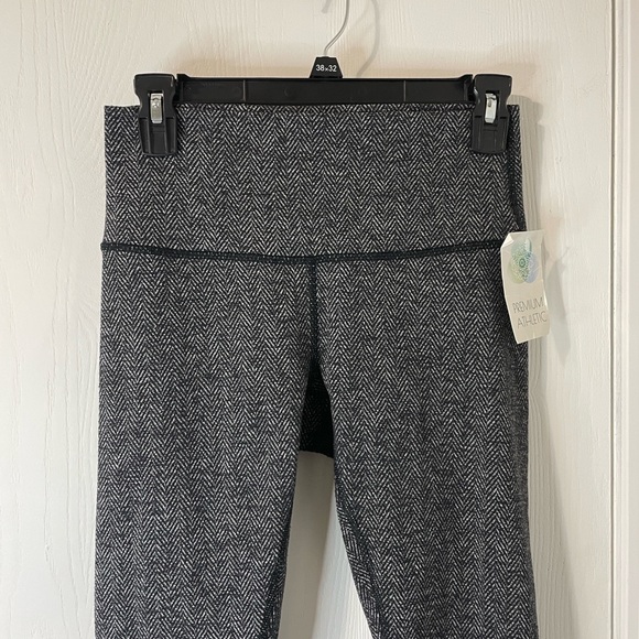 Lululemon Wunder Under Heathered Herringbone Black Leggings Women Size 4 - Picture 5 of 9